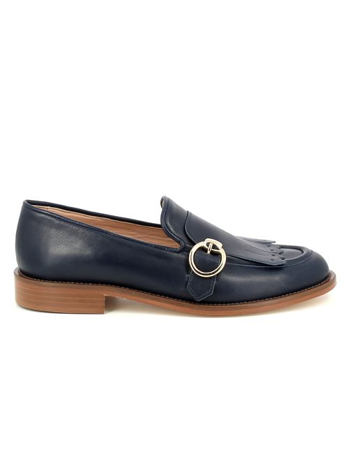 mocassino da donna in pelle blu LUCA GROSSI | H485MY